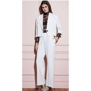 Fleur Du Mal Cropped Blazer Jacket Spring Ivory Women's Size 4